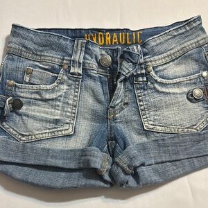 Juniors Hydraulic  Blue Denim Shorts Size 0